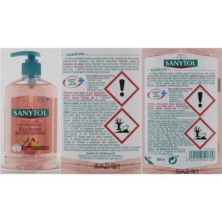 Sanytol dezinfekční mýdlo do kuchyně 250 ml