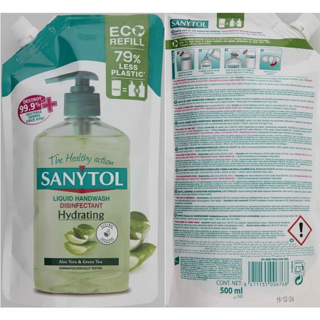 Sanytol dezinfekční mýdlo hydratující náhradní náplň 500 ml 
