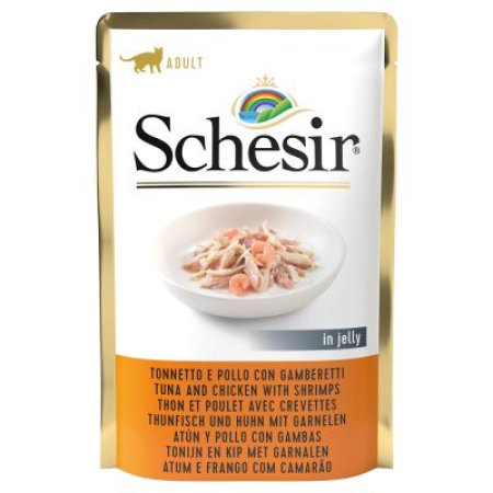 Schesir Cat kapsa Adult tuňák/kuře/krevety 50G