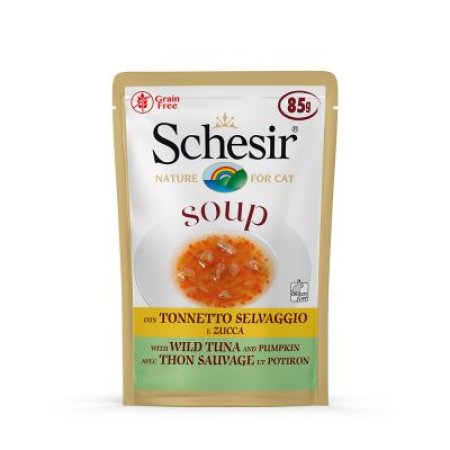 Schesir Cat kapsa Adult Soup tuňák/dýně 85g