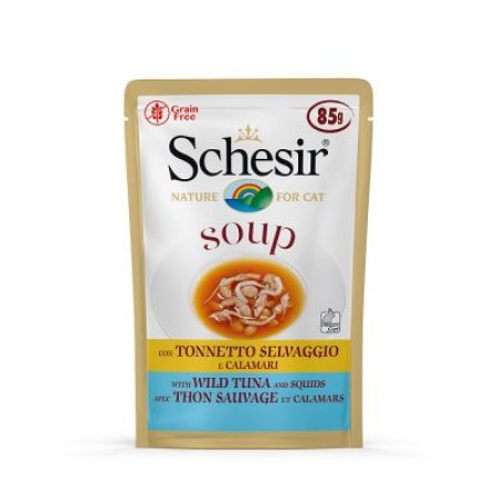 Schesir Cat kapsa Adult Soup tuňák/oliheň 85g