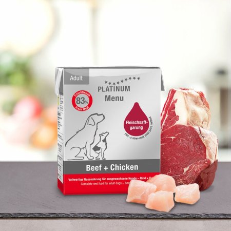 PLATINUM Natural Menu Beef + Chicken 185 g