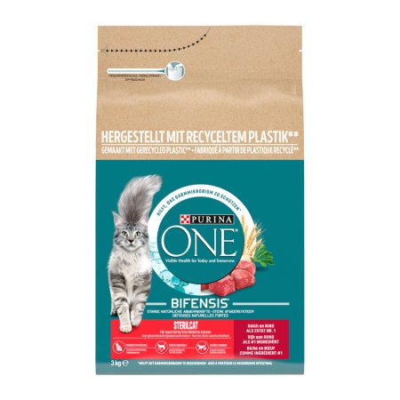 Purina One Bifensis Sterilcat s hovězím a pšenicí 3 kg