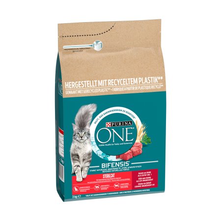 Purina One Bifensis Sterilcat s hovězím a pšenicí 3 kg