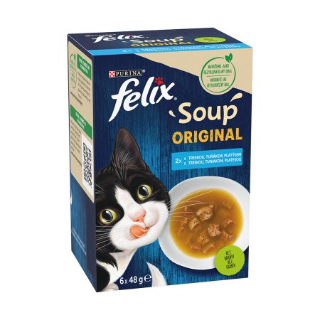 Felix Soup polévky s treskou, tuňákem a platýsem 6 x 48 g