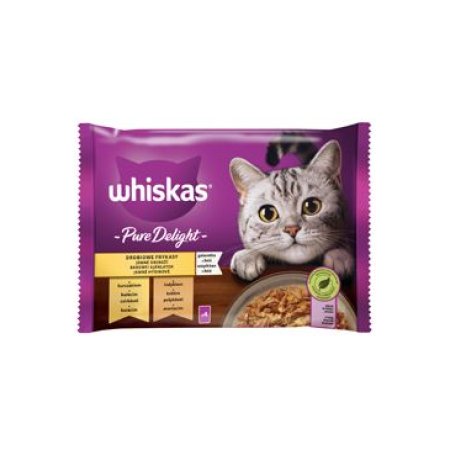 Whiskas kapsička Pure Delight drůbeží výběr v želé 4 x 85 g