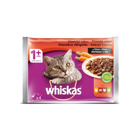 Whiskas kapsička Klasický výběr se zeleninou ve šťávě 4 x 85 g