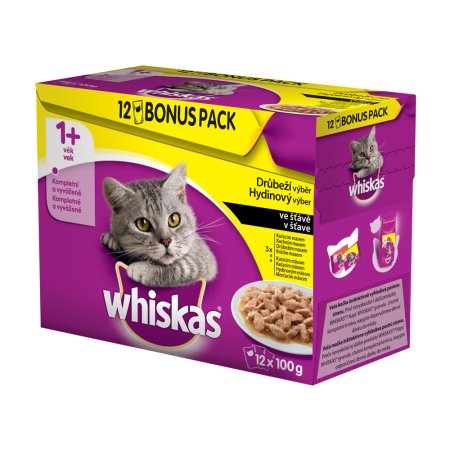 Whiskas kapsička Drůbeží výběr ve šťávě 12 x 85 g
