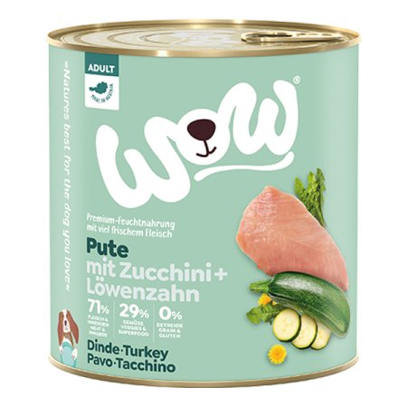 WOW konzerva Krocan s cuketou Adult 800g