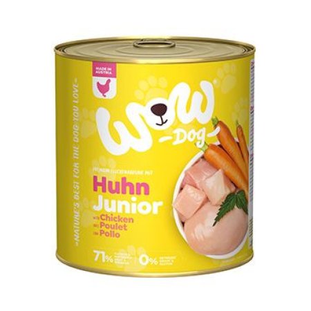 WOW konzerva Kuřecí s karotkou Junior 800g 