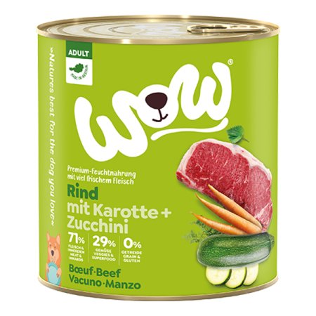 WOW konzerva Hovězí s karotkou Adult 800g