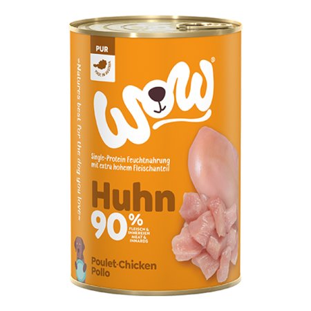 WOW konzerva PUR Kuřecí monoprotein 400g