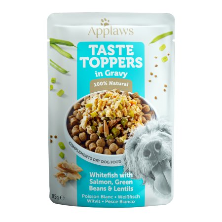 Applaws kapsička Dog Taste Toppers Gravy Bílá ryba s lososem 85g