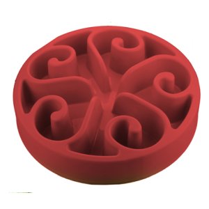 Eat Slow Live Longer zpomalovací miska Original červená 20cm