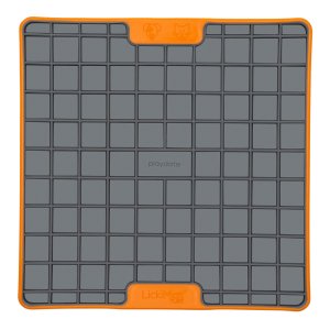 LickiMat Playdate TUFF lízací podložka oranžová 20 x 20 cm