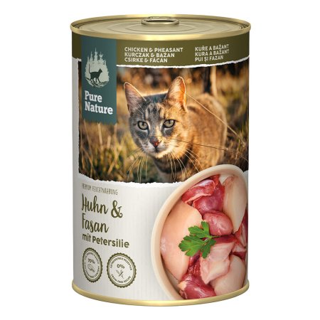 Pure Nature Cat Adult konzerva Kuře a Bažant s petrželkou 400g