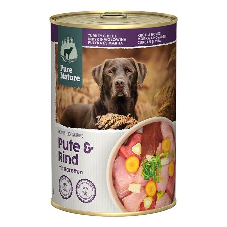 Pure Nature Dog Adult konzerva Krůtí a Hovězí 400g