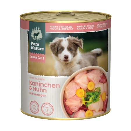 Pure Nature Dog Junior konzerva Králík a Kuře 800g