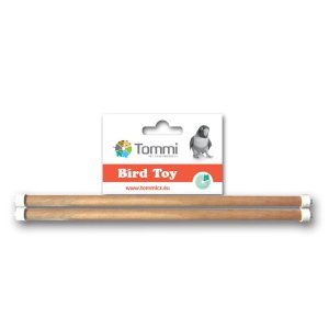 Dřevěné bidýlko pro exoty, 2 ks, 35 cm