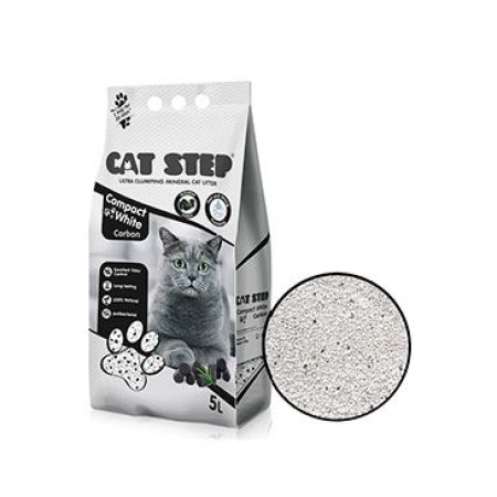 Cat Step Compact White Carbon 5 l