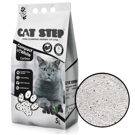 Cat Step Compact White Carbon 5 l