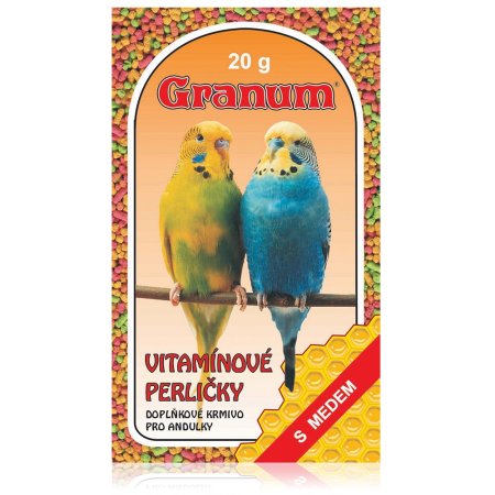 Granum vitamínové perličky pro andulky, 20g