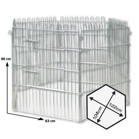 Ohrádka pro štěňata, 6ks - 80x63cm