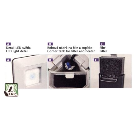 Hailea QB-30 LED akvárium bílé