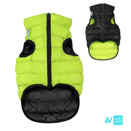 AiryVest bunda pro psy zelená/černá XS 30