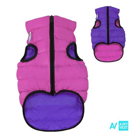 AiryVest bunda pro psy růžová/fialová M 50