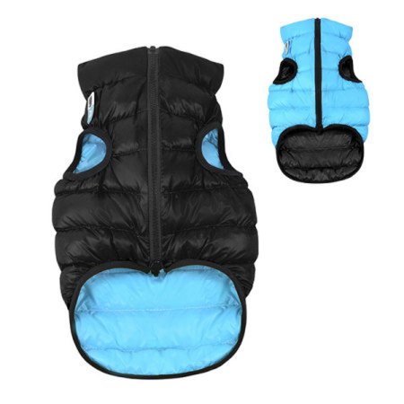 AiryVest bunda pro psy černá/modrá XS 25