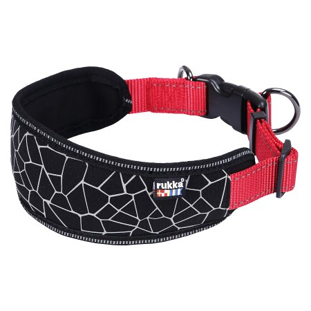 Rukka Cube Soft obojek extra měkký červený/černý S (25-40cm/2cm)