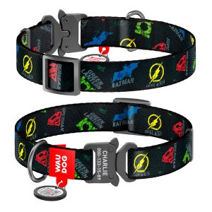 WAUDOG obojek nylonový DC Justice League Fastex QR (28-40cm/2cm)