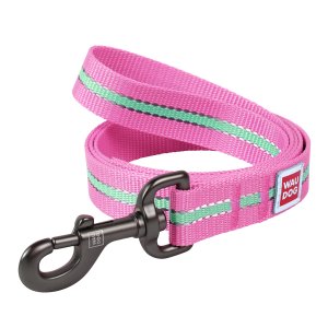 WAUDOG vodítko nylonové Glow růžové (122cm/2,0cm)