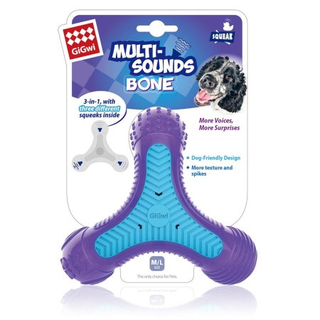 GiGwi Multi-Sounds Bone, 16x14cm