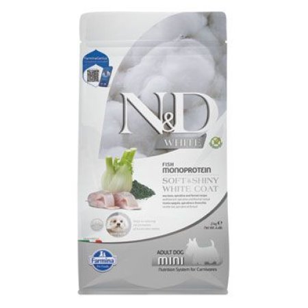 N&D WHITE DOG Adult Mini Sea Bass&Spirulina&Fenn 2 kg