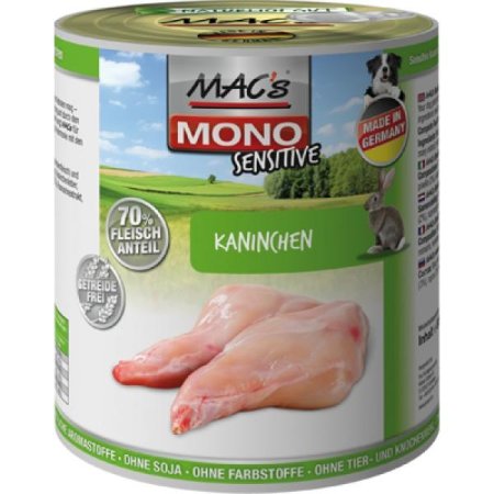 MACs Dog konzerva mono sensitive králík 400g