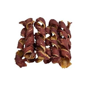 Pochoutka Spirály 15cm z vepřové kůže s kachním 10ks