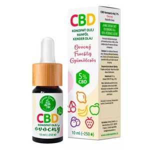 CBD kapky s ovocnou příchutí 5% 10 ml