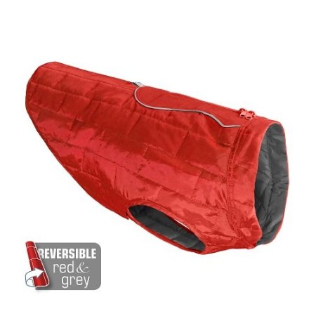 Kurgo Loft Nepromokavá bunda pro psy Chili Red/Charcoal XS