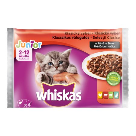 Whiskas kapsička Junior klasický výběr 4 x 85 g