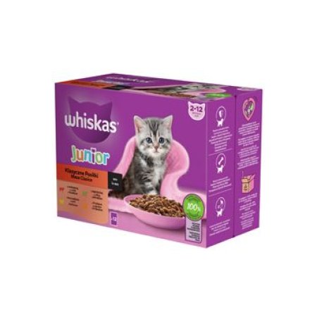 Whiskas kapsička Junior mixovaný výběr ve šťávě 12 x 85 g