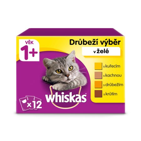 Whiskas kapsička Drůbeží výběr v želé 12 x 85 g