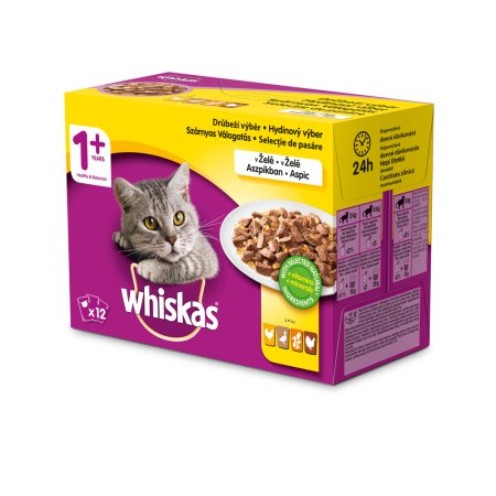 Whiskas kapsička Drůbeží výběr v želé 12 x 85 g