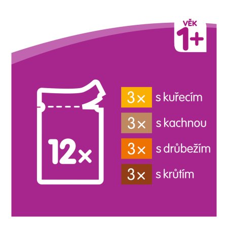 Whiskas kapsička Drůbeží výběr v želé 12 x 85 g