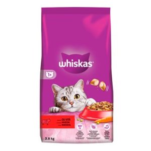 Whiskas granule s hovězím 3,8 kg
