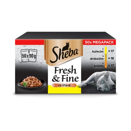 Sheba kapsička Fresh&Fine drůbeží výběr 50x50 g