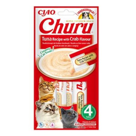 Churu Cat Tuna Recipe with Crab Flavor 4x14g