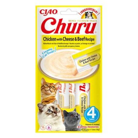 Churu Cat Chicken with Beef & Cheese Recipe 4x14g