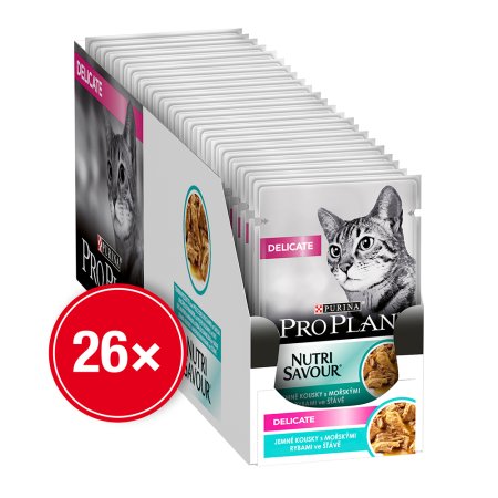 Pro Plan Cat Delicate kapsička mořské ryby 26 x 85 g